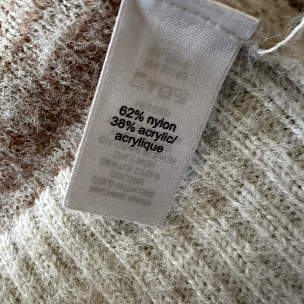 Maurices Plus Size Eyelash Striped  Open Cardigan Plus Size 0X Cream Sweater - Picture 9 of 15